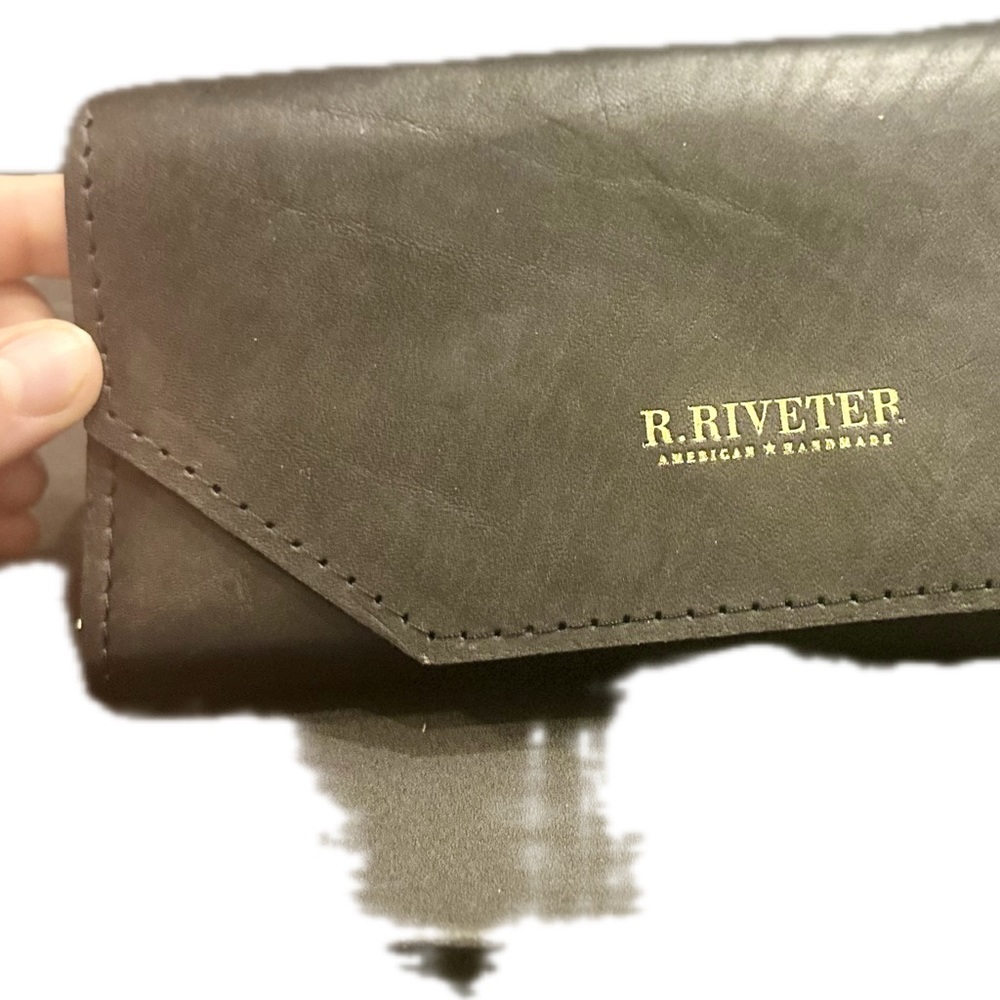 R. Riveter Black Leather Wallet